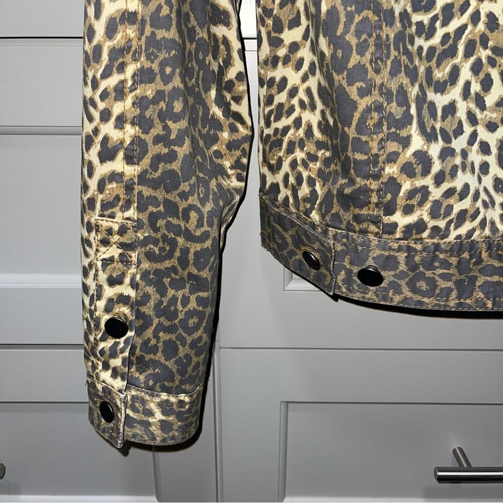 ATM Anthony Thomas Melillo Leopard Print Denim Jacket Small - Picture 7 of 13